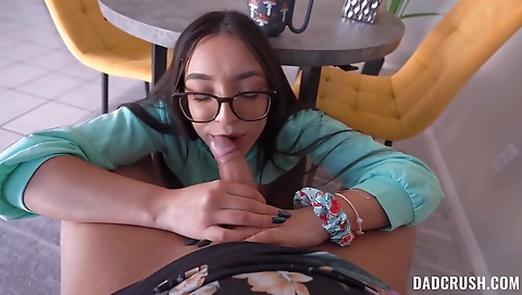 Cute girl fucked by three-haired