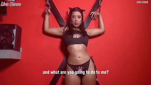 Sexy young blonde with her first