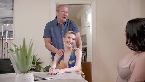 Slutty girl has her pussy in the bathroom