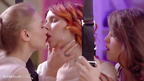 Sexy blonde fucks with a slut