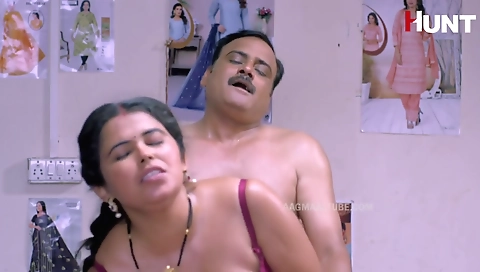 Hot lesbian sex with a strap-on