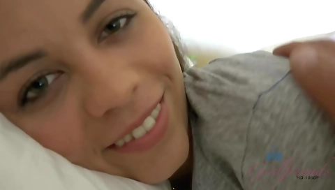 Hotie enjoys playing with her pussy