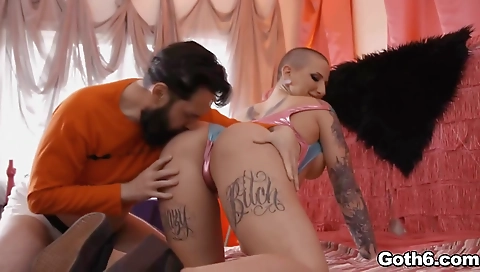 Sexy young chick fucks hard