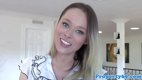 Sexy blonde gets fucked in her ass